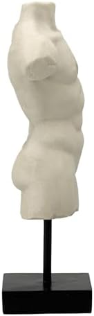 Galt International 135 Inch Marble Body Statue with Black Pedestal Stand