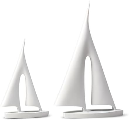 Modern Home Decor Sculpture 2 Pack Abstract Sailboat Statue