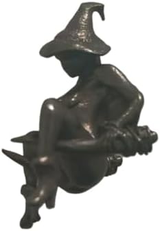 Brass Naked Witch Female Statue Miniature Figurine