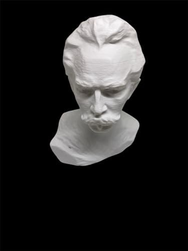 Jos Marti 3D Printed Classical Bust Sculpture in White Plaster Cast