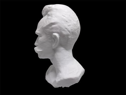 Jos Marti 3D Printed Classical Bust Sculpture in White Plaster Cast