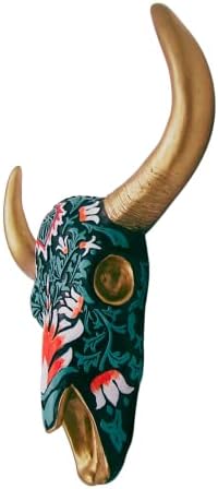 Wowser Vibrant Turquoise Cow Skull Wall Decor 13 Inch
