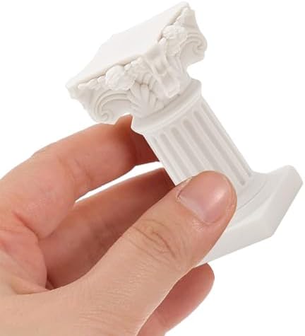 5Pcs Mini Roman Pillar Greek Columns White Resin Decorations
