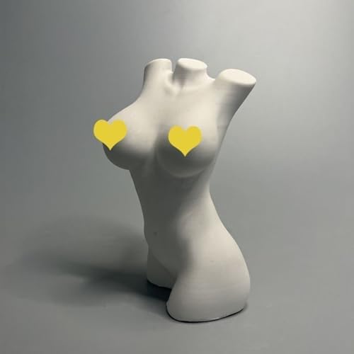 Nude Woman Statue White Figurine Abstract Sculpture