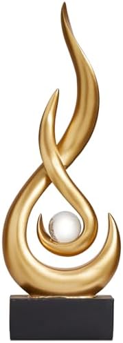 Resin Gold Statue Modern Art Table Decoration