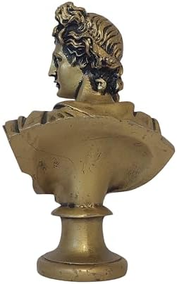 Apollo Bust Alabaster Sculpture with Bronze Finish 590 Inch