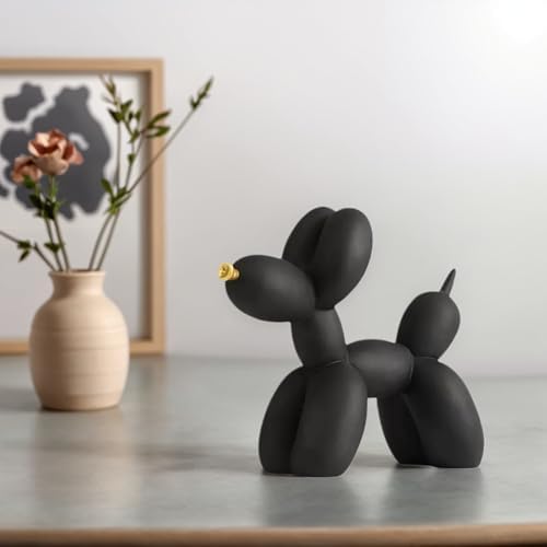 Resin Balloon Dog Sculpture - Black Home Decor