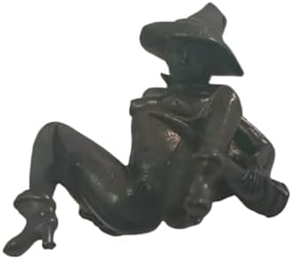 Brass Naked Witch Female Statue Miniature Figurine