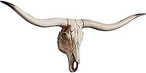 HEZITO 30 Inch Cow Skull Wall Decor Sculpture