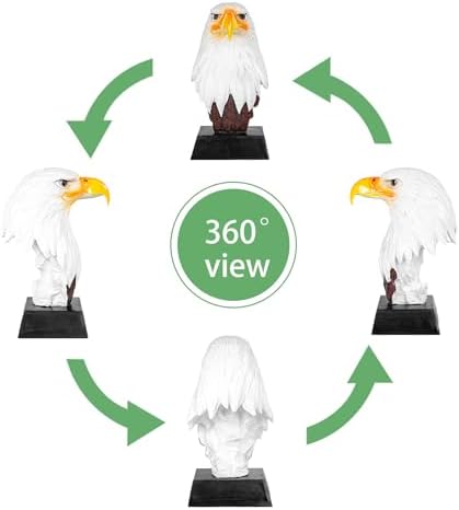 Decorative Bald Eagle Head Sculpture - Patriotic USA Statue