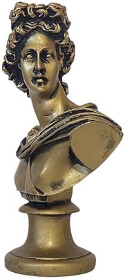 Apollo Bust Alabaster Sculpture with Bronze Finish 590 Inch