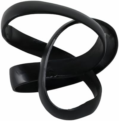 Sagebrook Home Modern Aluminum Sculpture Black 7 Inch