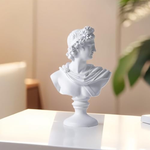 David Roman Apollo Bust Statue Home Decor