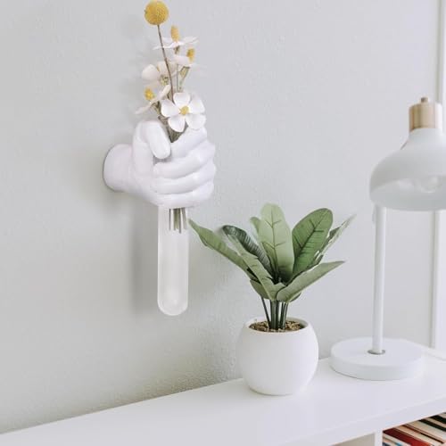 Funky Wall Hanging Sculpture with Test Tube Vase