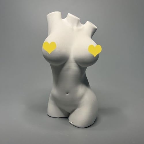 Nude Woman Statue White Figurine Abstract Sculpture