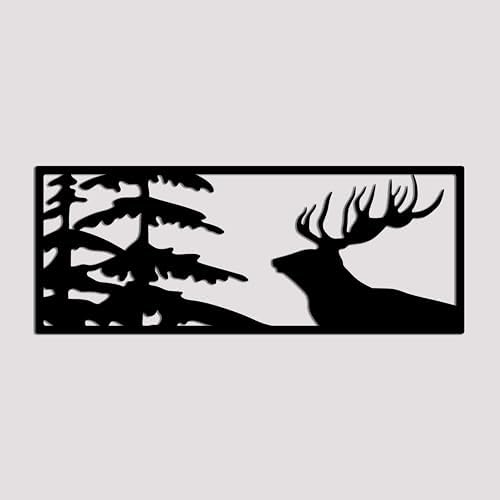 BONPERLA Elegant Deer Forest Wall Sculpture