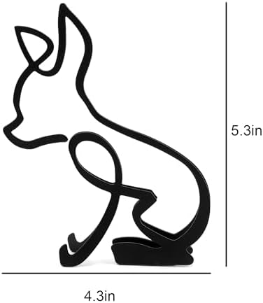 Marsrut Abstract Chihuahua Metal Sculpture Wall Decor