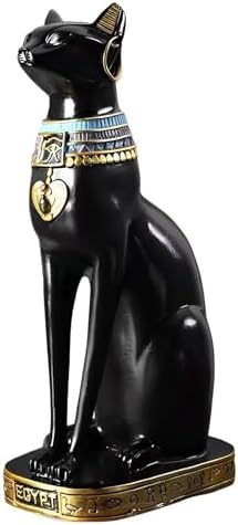 12 Inch Tall Black Egyptian Cat Goddess Bastet Statue