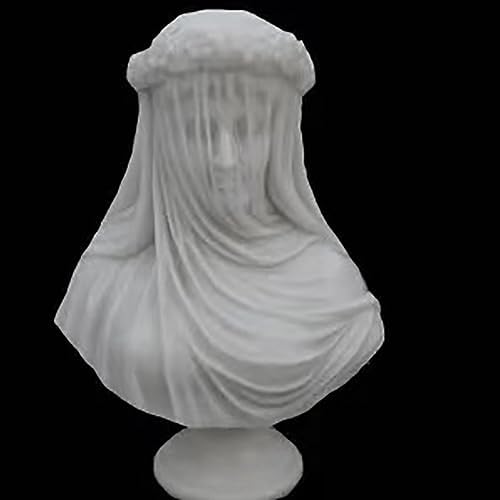 Veiled Maiden Bust Statue Gothic Home Decor
