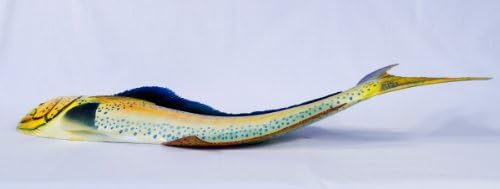 Handpainted Mahi Mahi Green Dolphin Wall Decor Plaque 12 Inch