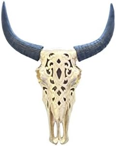 Faux Taxidermy Decorative Bison Skull GoldBlack