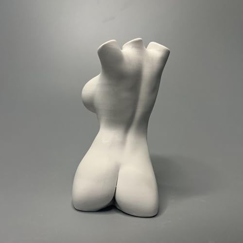 Nude Woman Statue White Figurine Abstract Sculpture