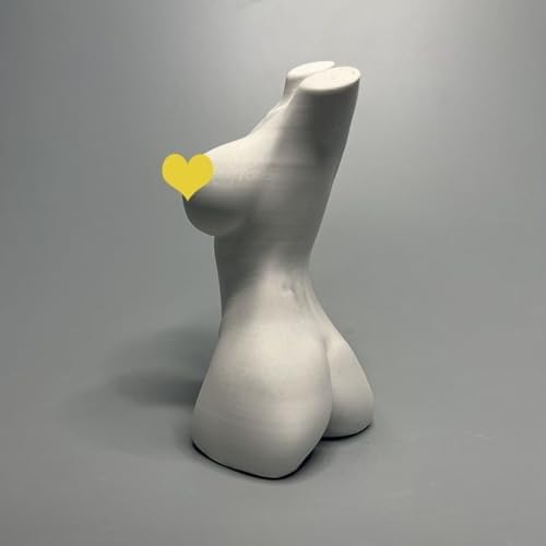 Nude Woman Statue White Figurine Abstract Sculpture
