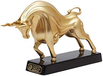 HAUCOZE Bull Decor Sculpture Modern Statue Animal Figurine 9 Inch