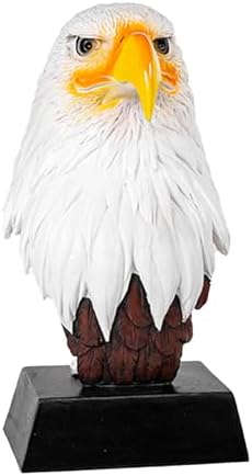 Decorative Bald Eagle Head Sculpture - Patriotic USA Statue