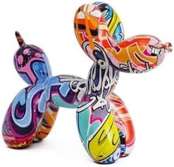 Vibrant Resin Balloon Dog Sculpture for Home Decor