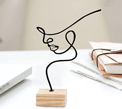 Modern Minimalist Wrought Iron Women Sculpture Decor