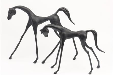 Yonawlsy Horse Statue Metal Decor for Home Office