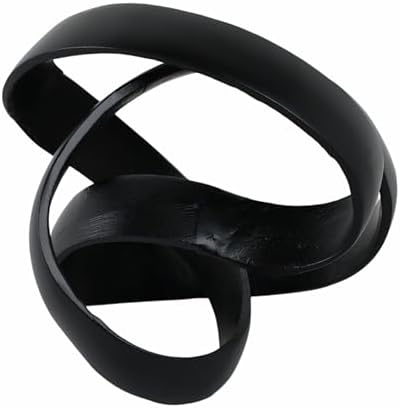 Sagebrook Home Modern Aluminum Sculpture Black 7 Inch