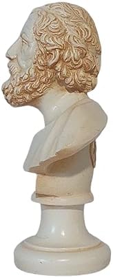 Homer Bust Statue Alabaster Figurine 6 Inch