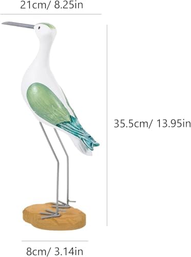 Wooden Seagull Figurine Coastal Decor Ornament