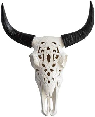 CBI00 Faux Carved Bison Skull Wall Decor