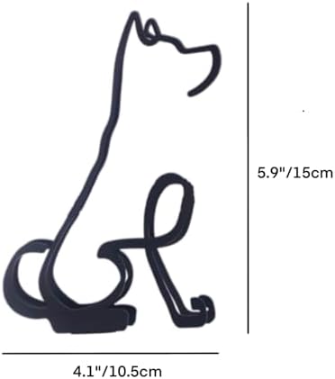 Modern Black Metal Cat Wall Sculpture