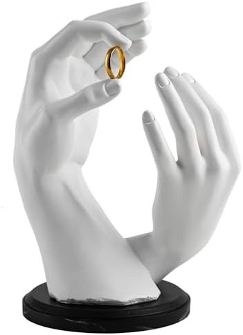 8 Inch Sculpture Ring Hand Statue Loving Hands Art Decor