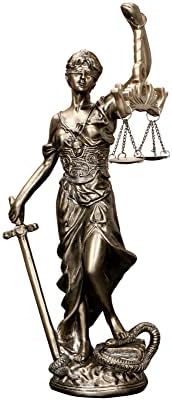 Lady Justice Statue 12 Inch Marble Sculpture