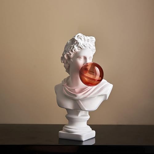 Greek Statue David Bust Figurine Resin Sculpture Home Decor