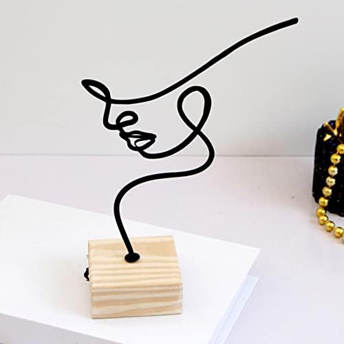 Modern Minimalist Wrought Iron Women Sculpture Decor