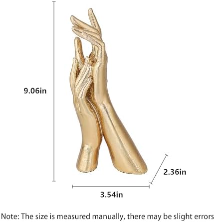 Golden Hands Sculpture Elegant Resin Home Decor Statue