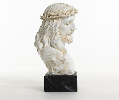 85 Inch Jesus Bust Statue - Hand Painted Resin Religious Decor