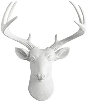 Wallcharmers White Deer Head Wall Decor