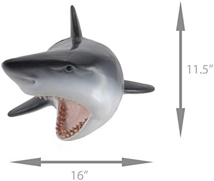 DWK Great White Shark Head Wall Sculpture 155 Inch
