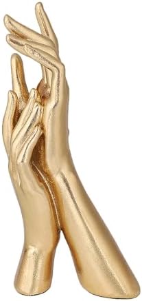 Golden Hands Sculpture Elegant Resin Home Decor Statue