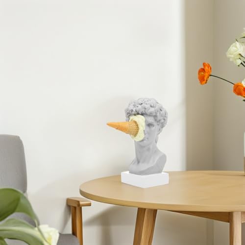 Creative Ice Cream Smashing David Sculpture Home Decor Statue