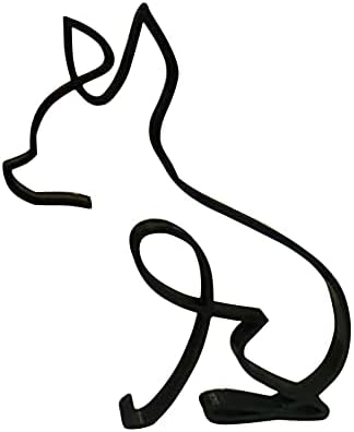 Gigicloud Metal Dog Wall Sculpture Abstract Art