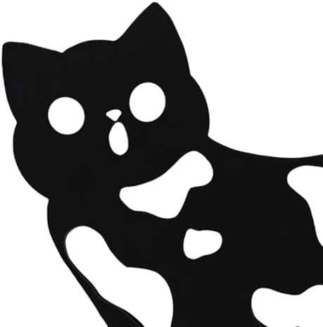 Modern Metal Cat Wall Art Sculpture
