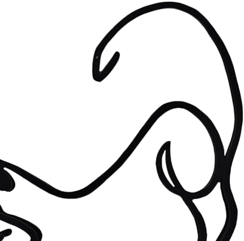 TTYGRHQ Modern Metal Wall Sculpture Lazy Cat